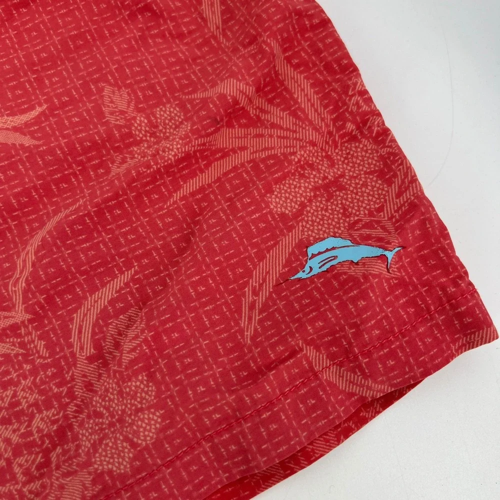 Tommy Bahama Swim Trunks Red Orange Pineapple Print‎ Size XL